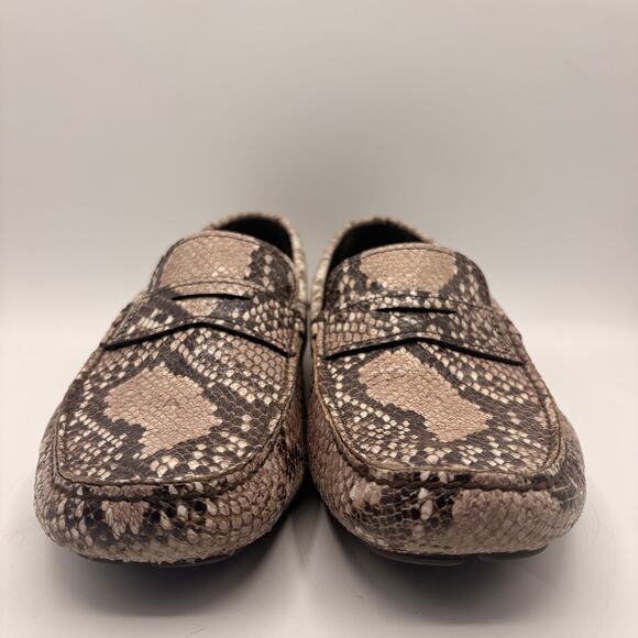 PRADA Driving Moccasin Penny Loafers Snakeskin Python Leather Sz 9/US 10 $995 - Picture 3 of 13